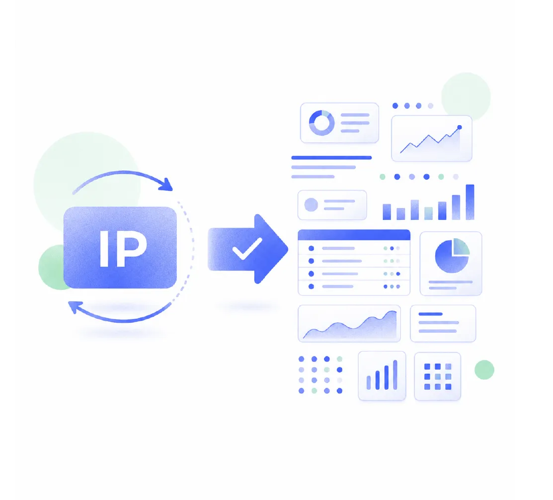 An illustration of residential IPs scraping Amazon data